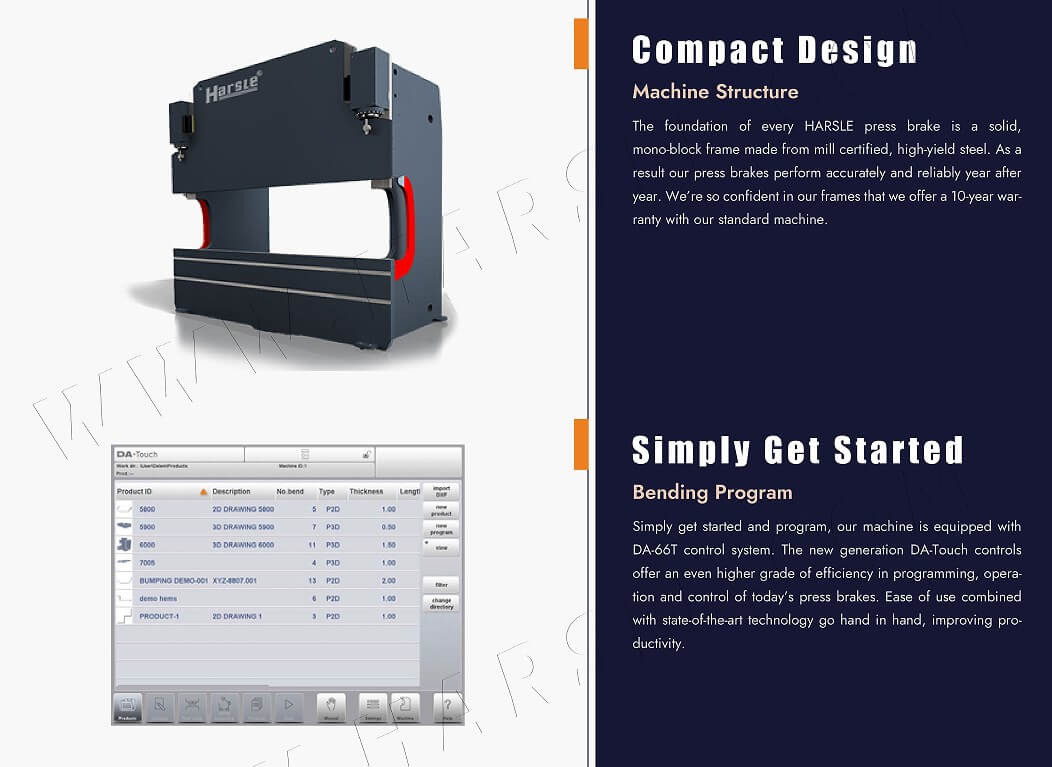 9 axis CNC Hydraulic Press Brake 300T6000 with DA-66T 2 sheet metal bending