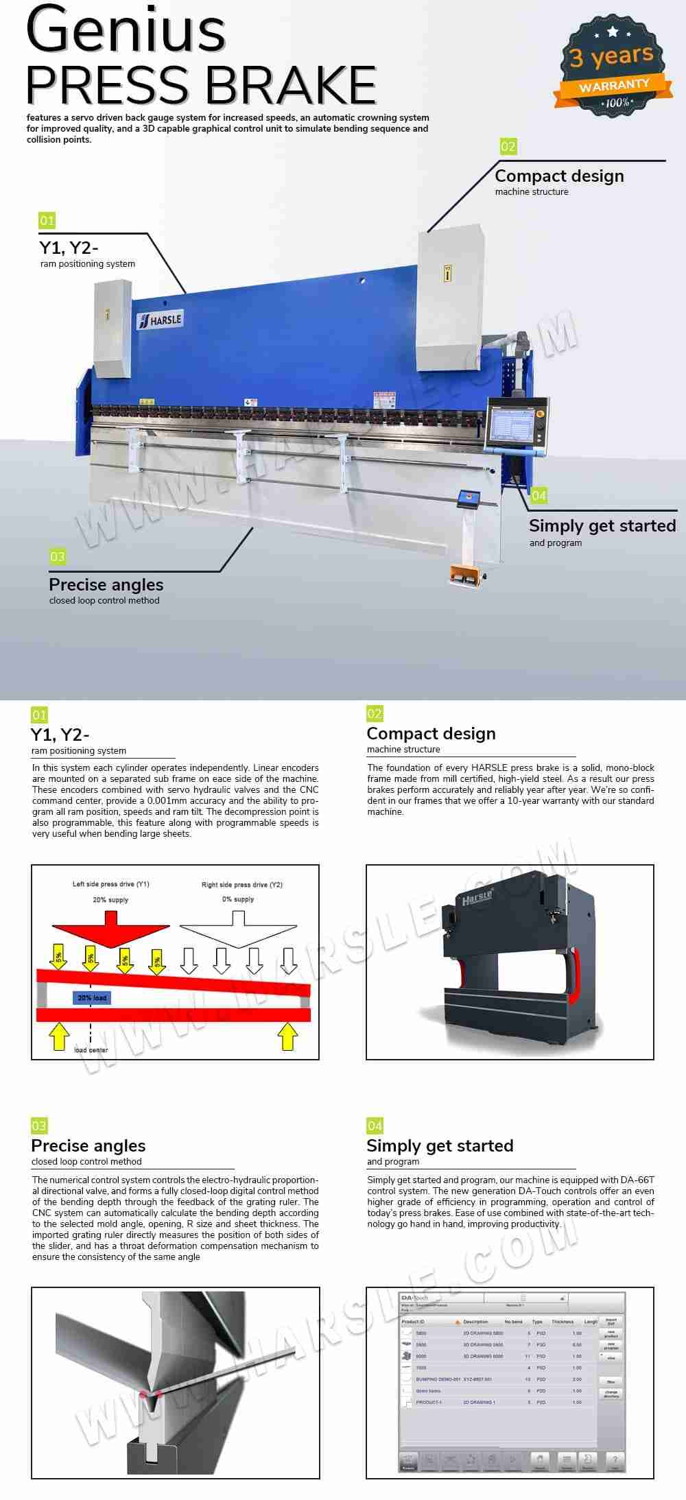 100T Sheet Metal Press Brake with DA69T 1 100T Sheet Metal Press Brake